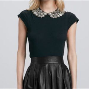 Alice + Olivia Marilla Bead-Collar Top